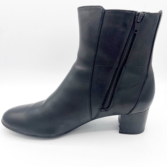 Clarks Linnae Buckle Leather Calf Height Boots - Picture 4 of 14